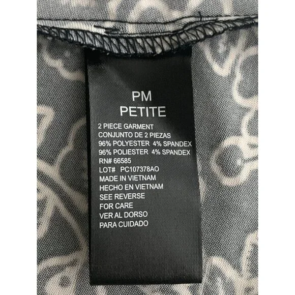 Perceptions Floral Print Sleeveless Stretch A-Line Dress Size Petite Medium - Picture 9 of 10